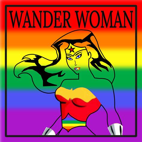 Buy Wander Woman Lgbt Rainbow Gay Pride Bumper Sticker Lgbtqia Premium Vinyl Decal X
