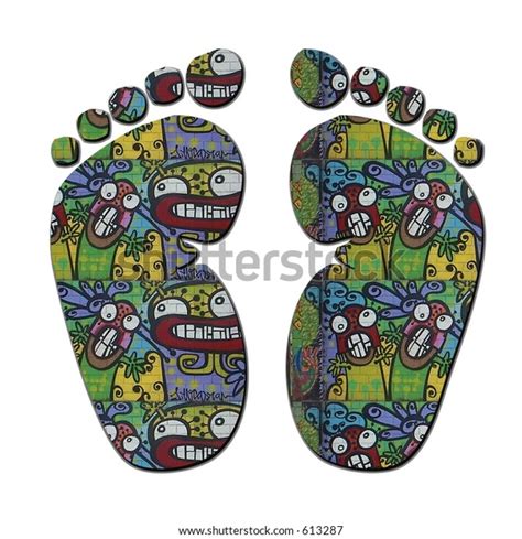 Graffiti Feet Stock Illustration 613287