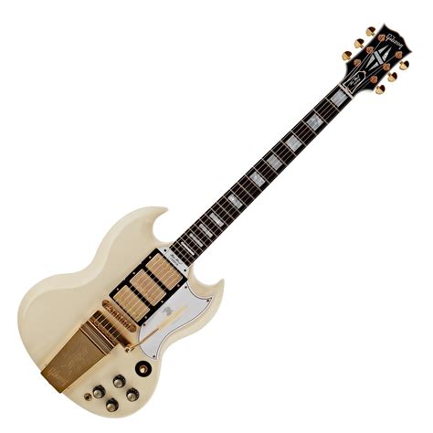 Gibson Custom 1963 Les Paul Sg Neuauflage Mit Maestro Classic White Gear4music