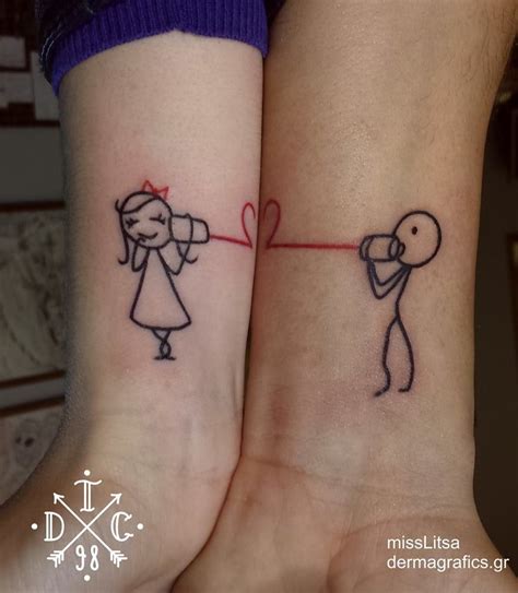 Τατουάζ Love Talk By Miss Litsa Tattoo Stick Figure Tattoo Tattoos