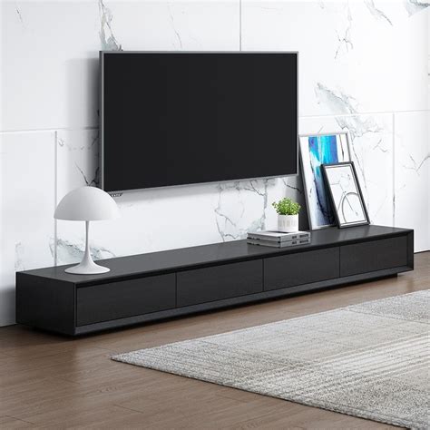Luxury Modern 7194 Inch Black Tv Stand Rectangle Media Stand Wood Tv