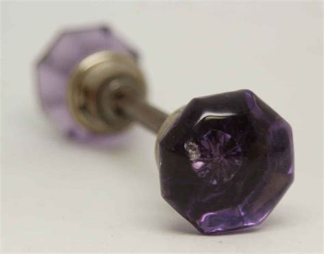 Small Vintage Purple Glass Knob Set Olde Good Things