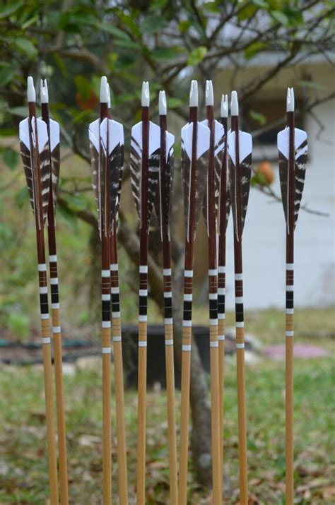 Archery Arrows Walnut Footed Port Orford Cedar Arrows Set Etsy