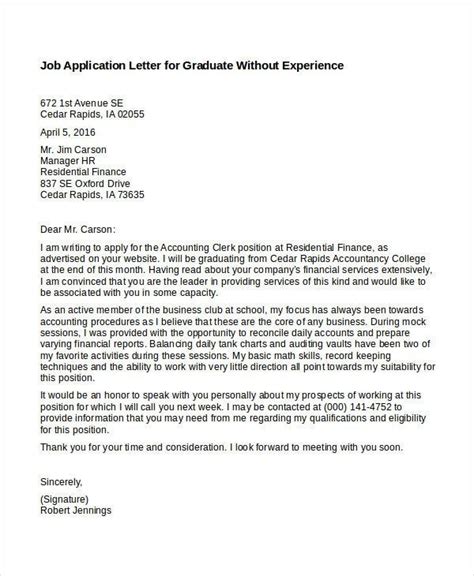 This application letter starts with your express of interest in the job vacancy and goes on to describing your educational qualification and internship experience which can help you in proving your potency for the job. 45+ Job Application Letters in PDF | Free & Premium Templates