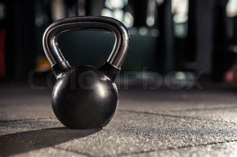 Crossfit Kettlebell Training In Gym Stock Image Colourbox