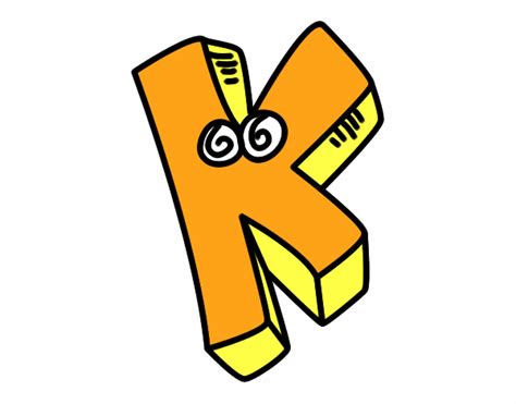 Desenho De Letra K Pintado E Colorido Por Usuário Não Registrado O Dia