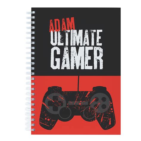 Buy Personalised Ultimate Gamer Red Notebook For Gbp 499 Card Factory Uk