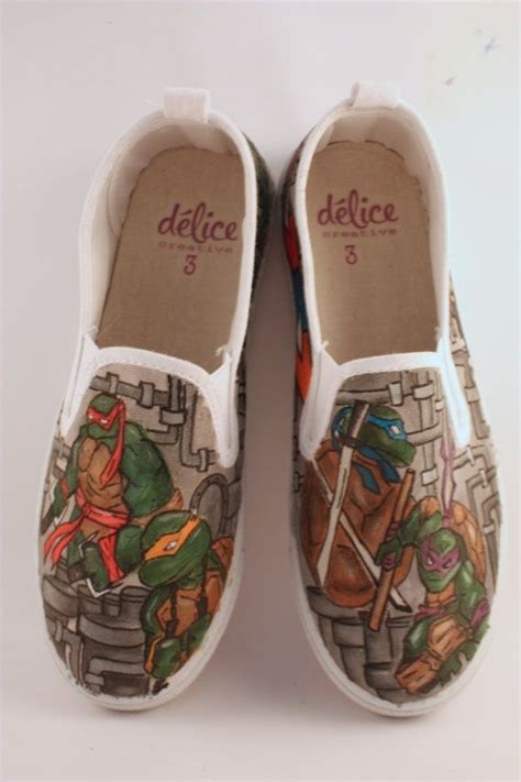 Hand Painted Custom Boys Shoes Pick Your Own Theme Teenage Mutant Ninja