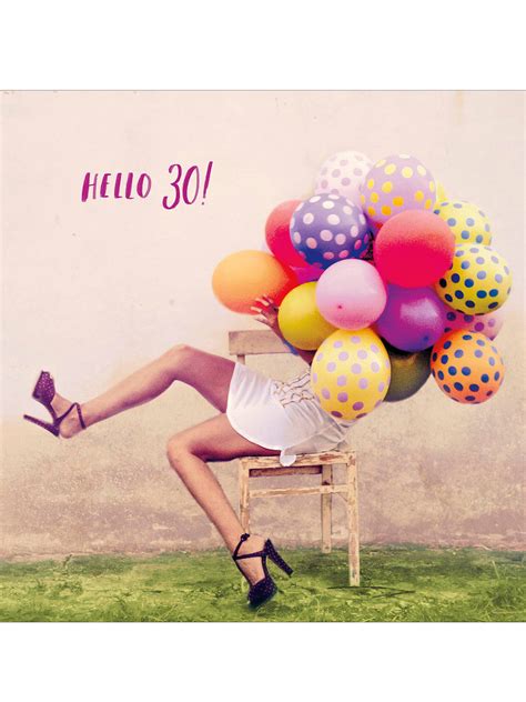 Uk Greetings Balloons 30th Birthday Card At John Lewis And Partners