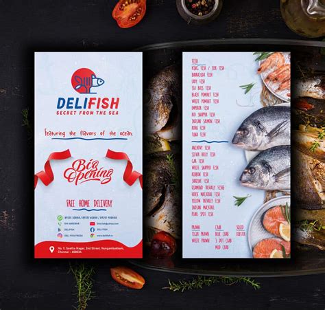 Pamphlet Design For Grand Opening Of Retail Fresh Fish Shop Freelancer