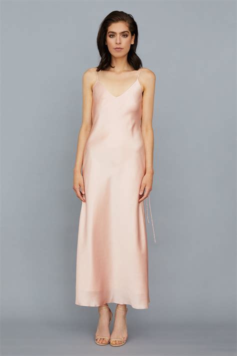 Azalea Dress Rose Gold Silk Satin In 2020