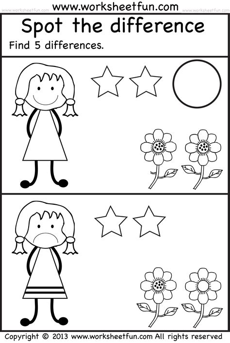 Spot The Difference 7 Worksheets Free Printable