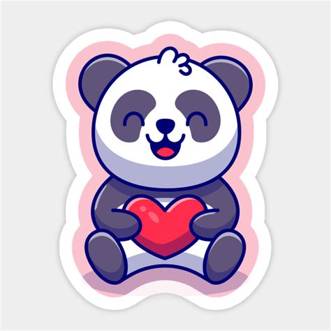 Cute Panda Holding Love Cartoon Cute Panda Holding Love Cartoon