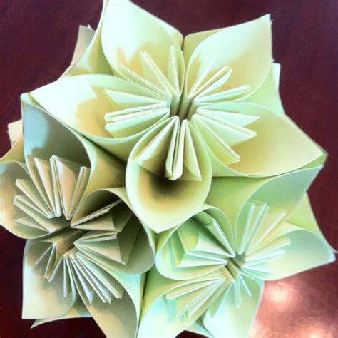 Paper Flower Origami Ball Easy To Make And Hang Up As Decorations