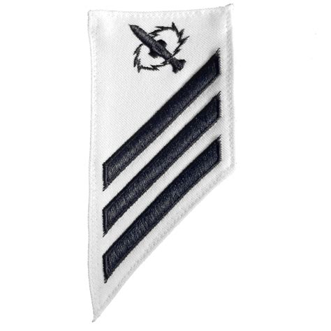 Navy E2 E3 Combo Rating Badge Missile Technician White Uniform