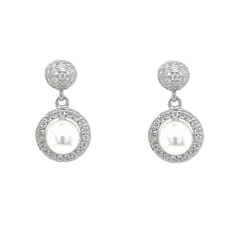 Faith Sterling Silver Sterling Silver Round Cluster Stud With Single