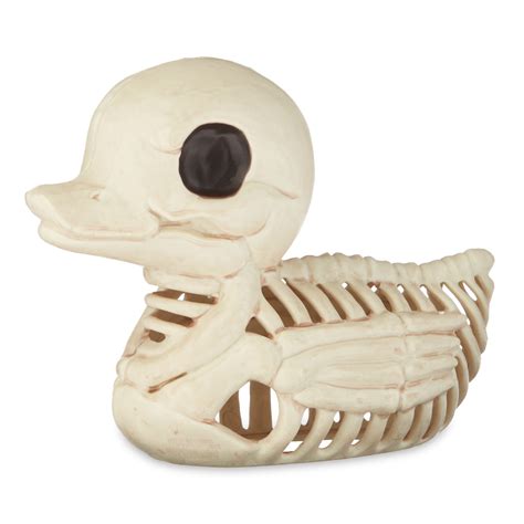 Way To Celebrate Halloween Skeleton Duck Bone Color Plastic Decoration