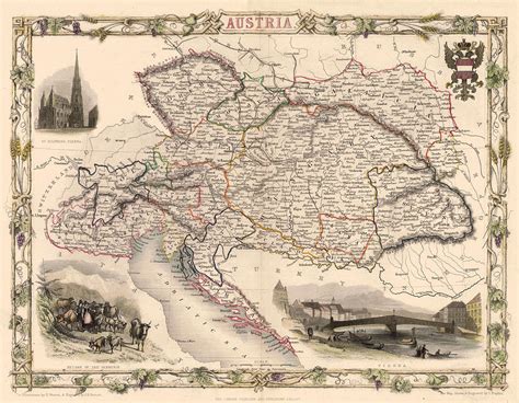 Map Of Austria 1850 Photograph By Andrew Fare Fine Art America