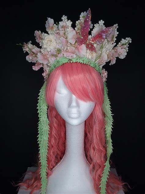Flower Fairy Headpiece Fairy Headband Fairy Wing Headpiece Etsy