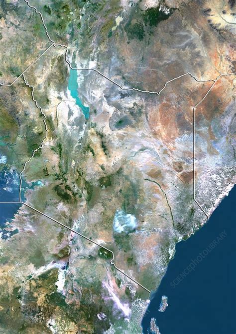 Kenya Satellite Image Stock Image C0125338 Science Photo Library