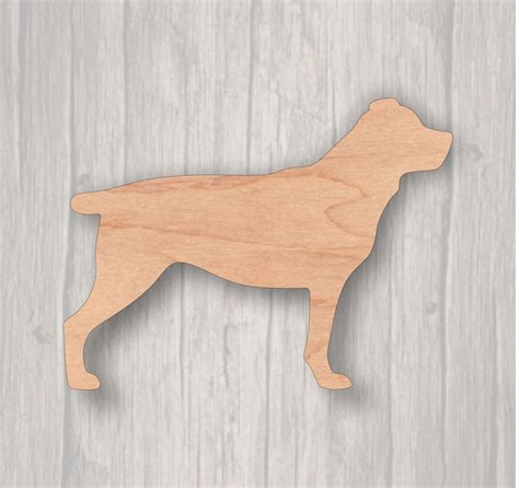 Rottweiler. Unfinished wood cutout. Laser Cutout. Wreath | Etsy