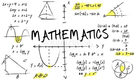 Mathematics Math Algebra Calculus Numbers Concept Stock Illustration
