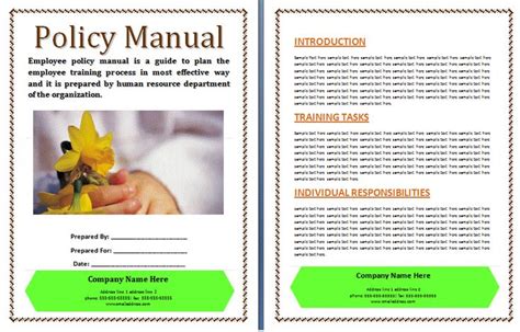 Policies And Procedures Manual Template Free Manual Templates