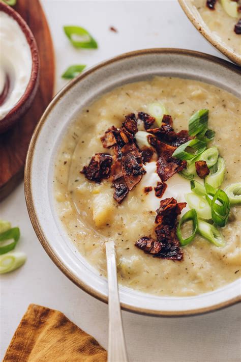 Creamy Vegan Potato Leek Soup Minimalist Baker Recipes