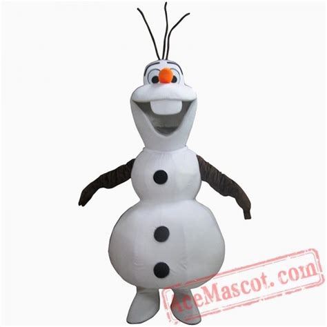 Smiling Olaf Mascot Costume Cartoon Character Costume Cartoon
