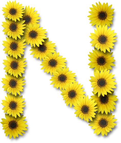 Alphabet Sunflower Design