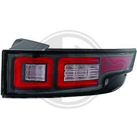 Back Rear Tail Lights Pair Set Led Clear Black Land Rover Evoque 10 On