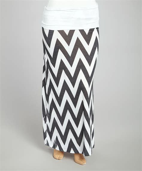 This Black And White Chevron Maxi Skirt By Poliana Plus Is Perfect