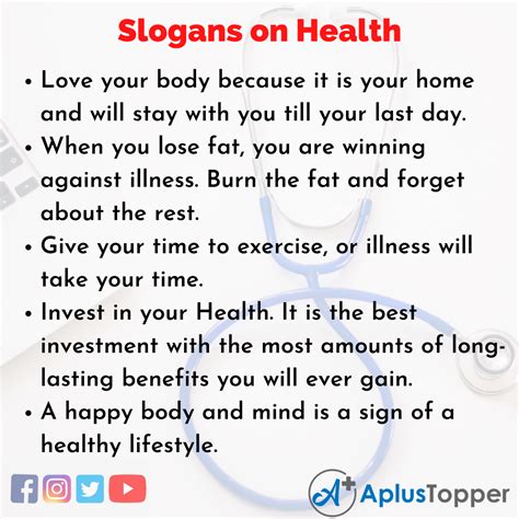 Health Slogans Unique And Catchy Slogans On Health In English A