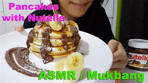Pancakes With Nutella Chinese New Year Asmr Mukbang Cooking And Eating Sounds Youtube