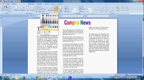 Create A Simple Magazine Using Ms Word Youtube