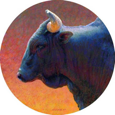 Rita Kirkmans Daily Paintings Bull Profile 2