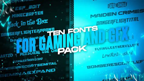 Download 10 Best Fonts For Gfx And Gaming Free Font Pack Download