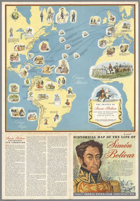 Covers To The Travels Of Simon Bolivar Map A Map Showing The