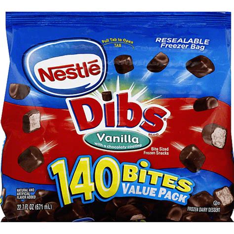Nestle Dibs Frozen Snacks Bite Sized Vanilla Value Pack Non Dairy