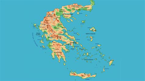 Mappa Fisica Di Grecia