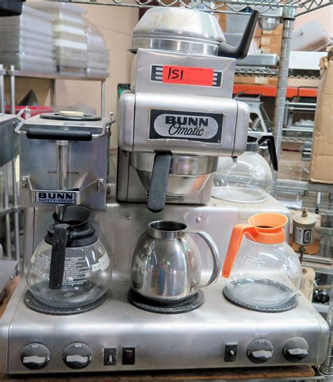 Bunn Omatic Pl35 Double Brew Coffee Maker W 3 Extra Warmers And Coffee Pots