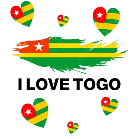 Togo Flag Love Png Vector Psd And Clipart With Transparent