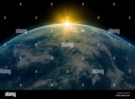 Sunrise Over Planet Earth High Resolution Stock Photography And Images