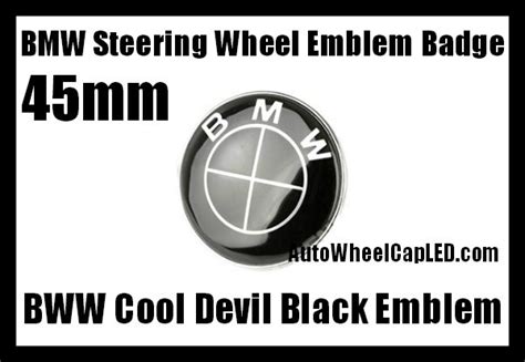 Bmw E21 Full Black Steering Wheel Horn Emblem Roundel