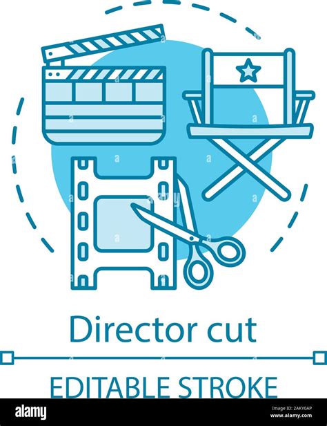 Director Cut Concept Iconvideo Post Production Idea Thin Line
