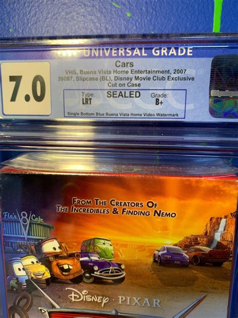 Cars Disney Pixar Vhs Disney Movie Club New Sealed Watermarks Cgc