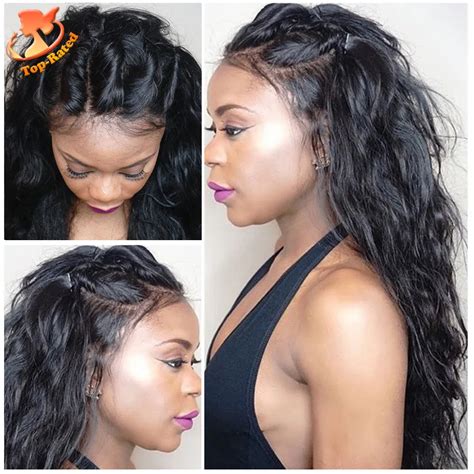 Brazilian Full Lace Human Hair Wigs For Black Women Glueless Front Lace