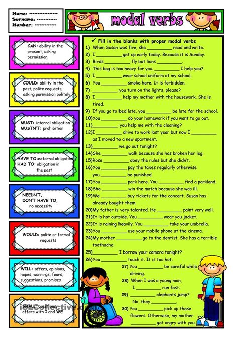 Modal Verbs Modal Verbs English Grammar Worksheets Modals Verbs