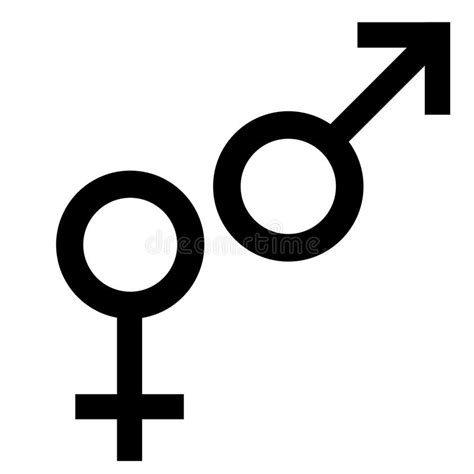 Sex Black Symbol Gender Man And Woman Symbol Male And Female Abstract