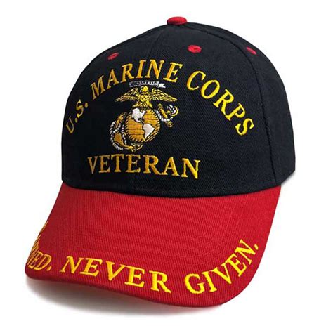 Marine Corps Veteran Hat With Earned Never Given